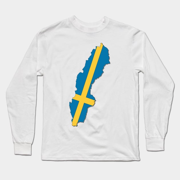 Sweden Long Sleeve T-Shirt by Vikingnerds